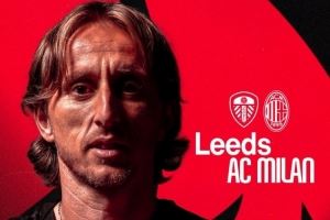 米兰发布对阵利兹联海报：莫德里奇单人出镜