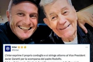 萨内蒂父亲去世，国米官方：向萨内蒂致以诚挚的哀悼