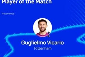 9次扑救力保球门不失，官方：维卡里奥当选热刺0-0摩纳哥全场最佳