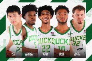 加油！俄勒冈大学今天对阵夏威夷大学 林葳首发出战